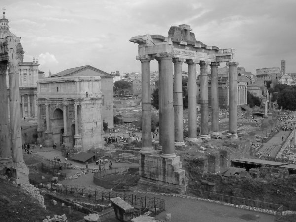 Image: Photograph of the Roman Forum taken in 2005. From the Wikimedia Commons.