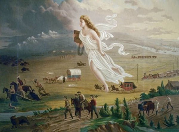 Image: American Progress, painted by John Gast in 1872. From the Library of Congress.